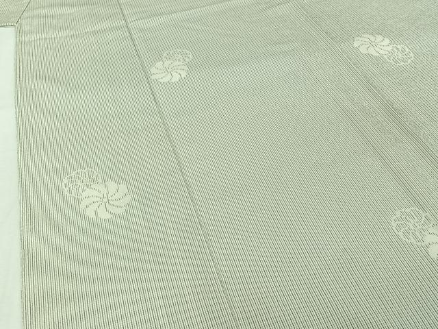 平和屋着物▽本塩沢 単衣 舞花文 正絹 逸品 AABJ1580jh