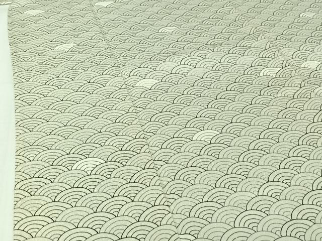 平和屋着物▽上質な小紋 単衣 青海波 正絹 逸品 AABJ1604jh