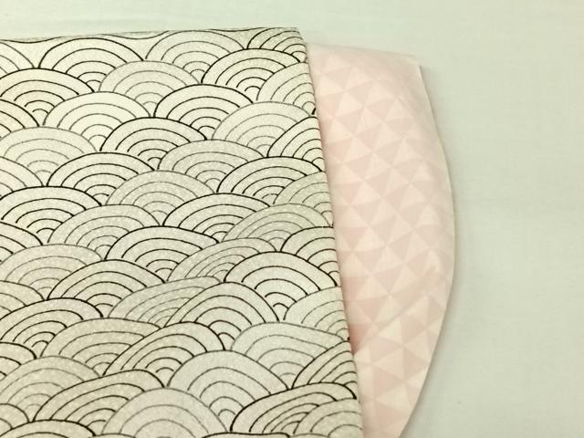 平和屋着物▽上質な小紋 単衣 青海波 正絹 逸品 AABJ1604jh