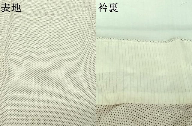 平和屋着物▽本塩沢 単衣 蚊絣 正絹 逸品 AABJ1607jh