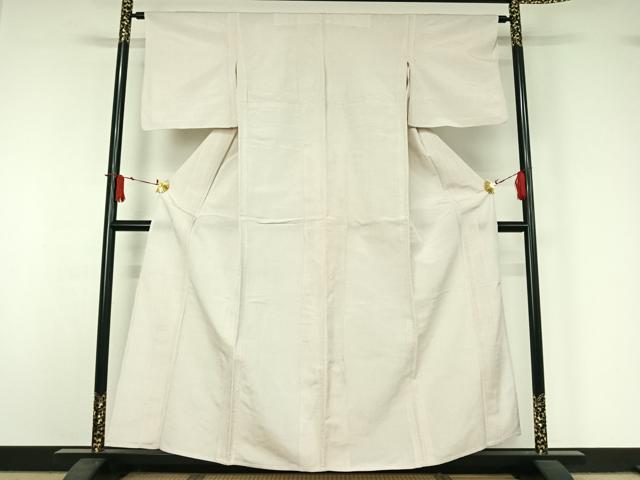平和屋着物▽本塩沢 単衣 蚊絣 正絹 逸品 AABJ1607jh