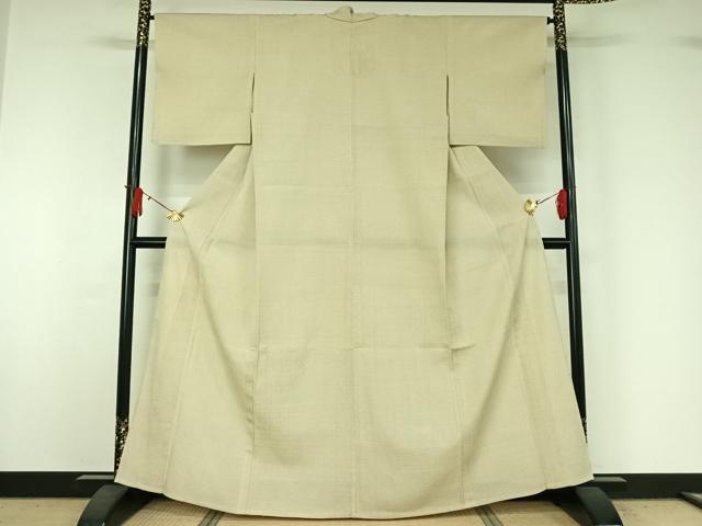 平和屋着物▽本塩沢 単衣 蚊絣 正絹 逸品 AABJ1616jh