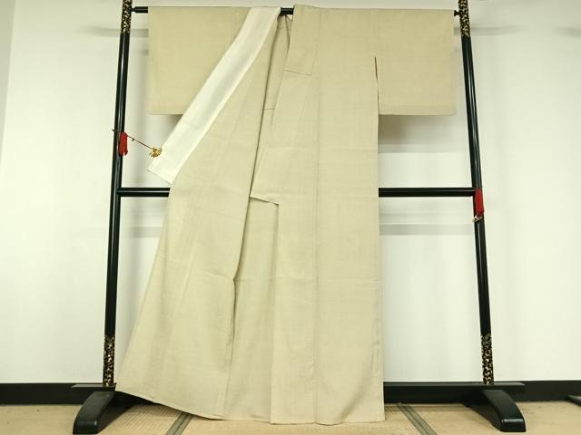 平和屋着物▽本塩沢 単衣 蚊絣 正絹 逸品 AABJ1616jh
