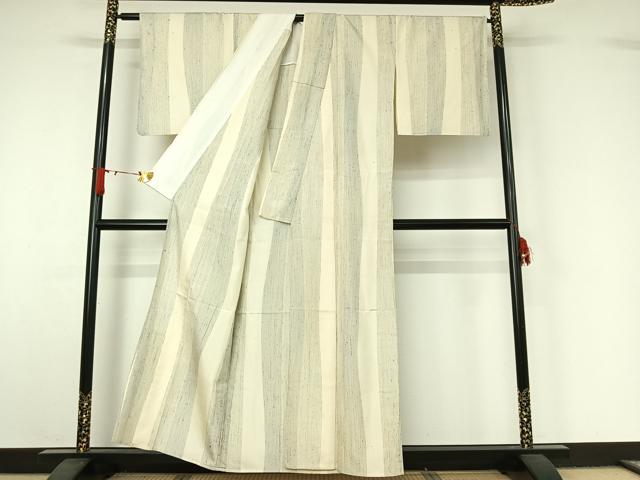 平和屋着物▽上質な紬 単衣 立涌文 正絹 逸品 AABJ1631jh