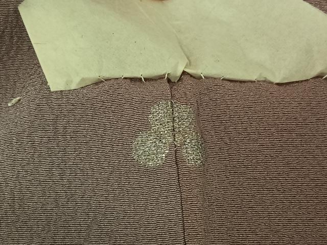 平和屋着物▽染色作家 斉藤三才 小紋 単衣 霞文 暈し染め 反端付き 正絹 逸品 AABJ1636jh