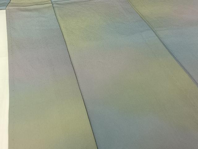 平和屋着物▽染色作家 斉藤三才 小紋 単衣 霞文 暈し染め 正絹 逸品 AABJ1643jh