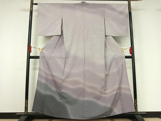 平和屋着物▽本塩沢 やまだ織 訪問着 染色作家 桐村博 訪問