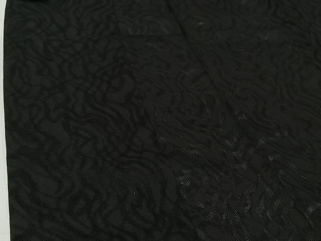 平和屋着物▽道中着 スリーシーズン 春夏秋 塵除け 流水紋紗 黒地 ロング丈 正絹 逸品 未使用 AABJ1654jh