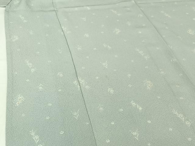 平和屋着物▽上質な小紋 単衣 草花文 正絹 逸品 AABJ1657jh