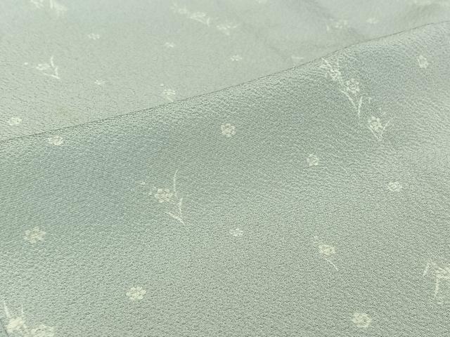 平和屋着物▽上質な小紋 単衣 草花文 正絹 逸品 AABJ1657jh