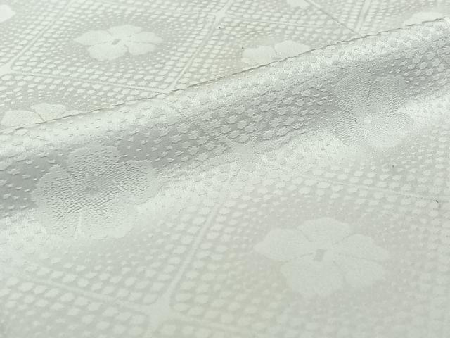 平和屋着物▽上質な色無地 単衣 舞花地紋 白菫色 正絹 逸品 未使用 AABJ1675jh