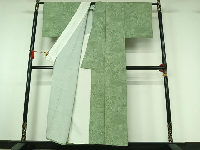 平和屋着物▽江戸小紋 単衣 寄せ小紋柄 正絹 逸品 AABJ1677jh