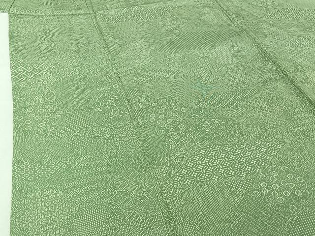 平和屋着物▽江戸小紋 単衣 寄せ小紋柄 正絹 逸品 AABJ1677jh