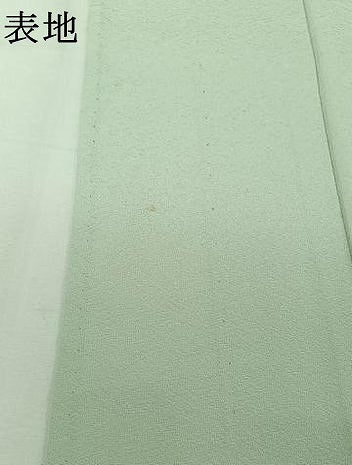 平和屋着物▽上質な色無地 単衣 白緑色 正絹 逸品 AABJ1678jh