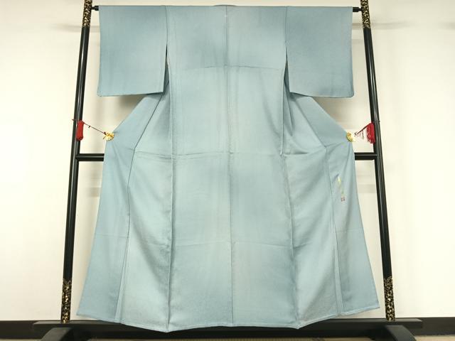 平和屋着物▽本草木染作家 圓啓 小紋 単衣 霞文 暈し染め 正絹 逸品 AABJ1679jh