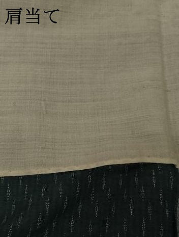平和屋着物▽上質な紬 単衣 幾何学文様 正絹 逸品 AABJ1690jh
