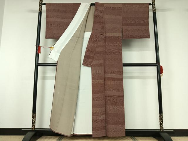 平和屋着物▽江戸小紋 単衣 作家物 寄せ小紋柄 正絹 逸品 AABJ1699jh