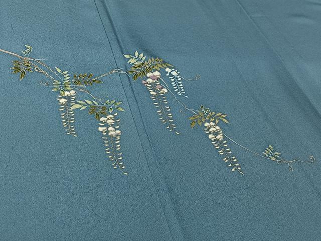 平和屋着物▽豪華色留袖 単衣 作家物 藤文 金彩 正絹 逸品 AABJ1702jh
