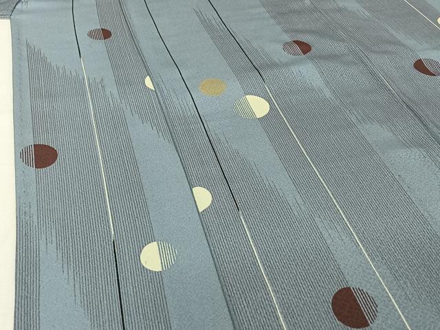 平和屋着物▽小紋 単衣 丸文 洗える着物 AABJ1720jh