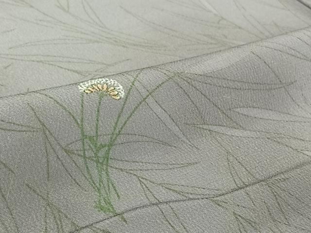 平和屋着物▽小紋 単衣 手描き 草花文 洗える着物 AABJ1732jh