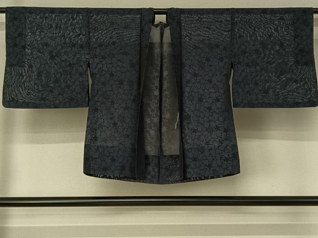 平和屋着物▽羽織 スリーシーズン 春夏秋 塵除け 草葉文 正絹 逸品 AABJ1734jh
