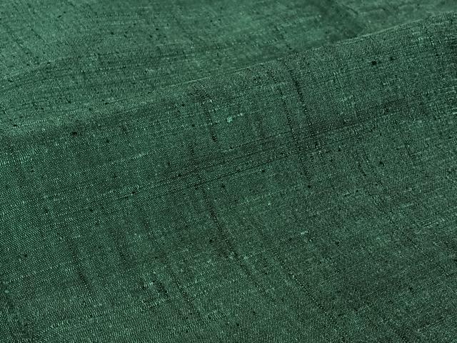 平和屋着物▽上質な紬 単衣 木賊色 正絹 逸品 AABJ1736jh