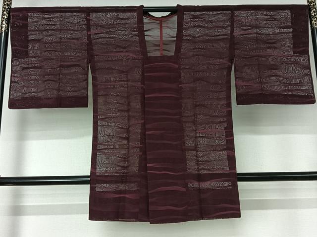 平和屋着物▽道行コート スリーシーズン 春夏秋 塵除け 横段文 正絹 逸品 AABJ1752jh
