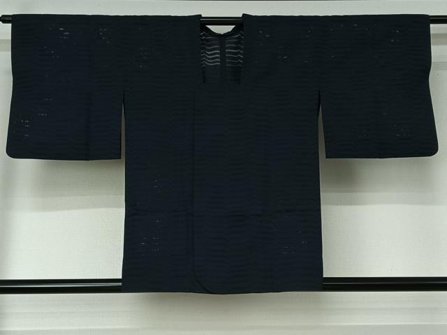 平和屋着物▽道行コート スリーシーズン 春夏秋 塵除け 横段文 正絹 逸品 AABJ1753jh