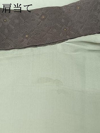 平和屋着物▽お召 単衣 幾何学文様 正絹 逸品 AABJ1760jh
