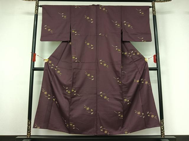 平和屋着物▽小紋 単衣 吹き寄せ文 洗える着物 AABJ1771jh