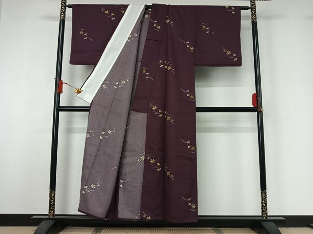 平和屋着物▽小紋 単衣 吹き寄せ文 洗える着物 AABJ1771jh
