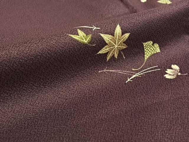 平和屋着物▽小紋 単衣 吹き寄せ文 洗える着物 AABJ1771jh
