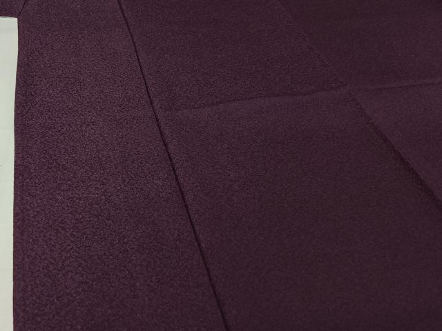 平和屋着物▽上質な色無地 単衣 葡萄色 正絹 逸品 未使用 AABJ1799jh