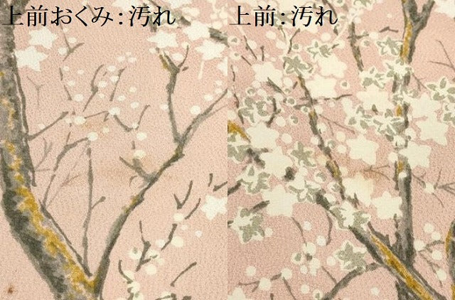 平和屋着物■小紋 手描き 枝花文 洗える着物 AABJ1853sx