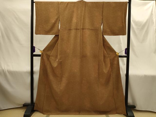 平和屋着物●小紋 草花文 さんび謹製 鬼しぼ縮緬 洗える着物 AABJ1856sx