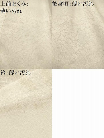 平和屋着物■長襦袢 単衣 菊尽くし 洗える着物 AABJ1861sx