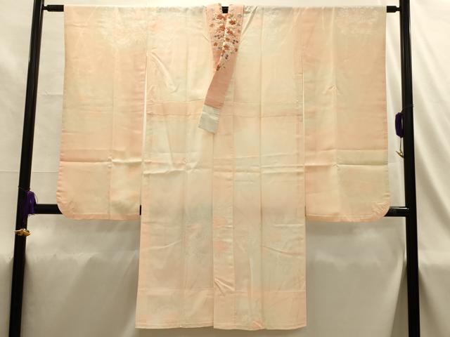 平和屋着物■振袖用長襦袢 無双仕立て 薬玉 暈し染め 半衿刺繍 洗える着物 AABJ1863sx