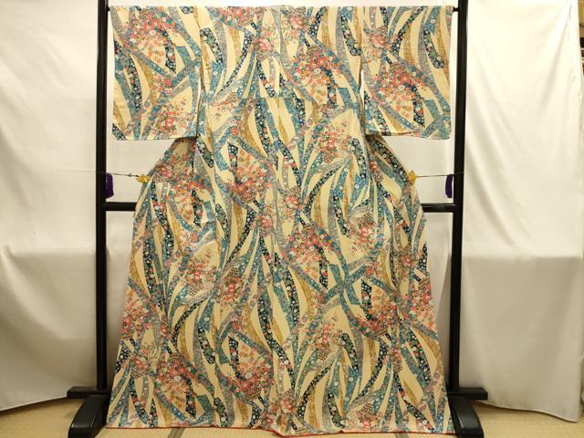 平和屋着物■上質な小紋 松竹梅蔓帯飾花文 正絹 逸品 AABJ1870sx