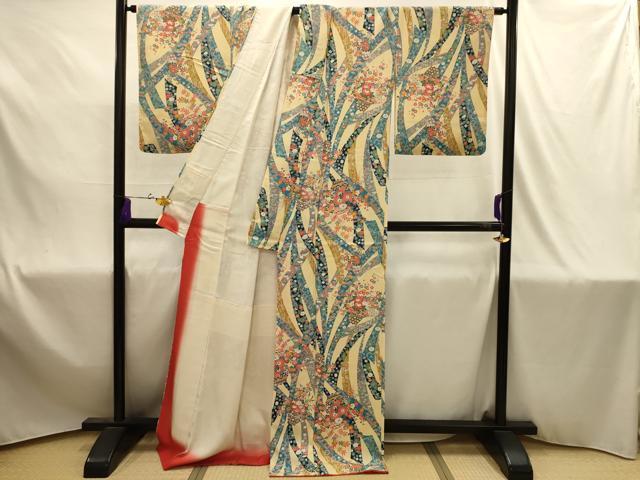 平和屋着物■上質な小紋 松竹梅蔓帯飾花文 正絹 逸品 AABJ1870sx