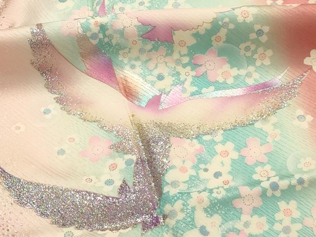 平和屋着物■豪華振袖 花鳥文 暈し染め 金銀彩 正絹 逸品 AABJ1871sx