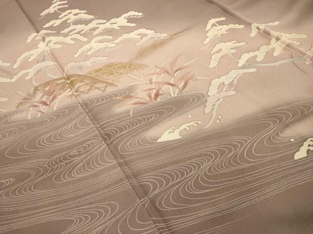 平和屋着物■訪問着 浜松文 暈し染め 金彩 正絹 逸品 AABJ1874sx
