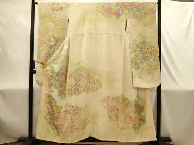 平和屋着物■豪華振袖 総絞り 草花文 暈し染め 正絹 逸品 AABJ1876sx