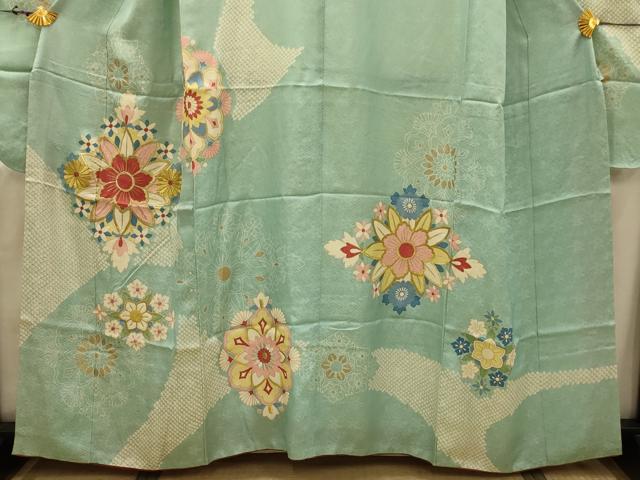 平和屋着物■豪華振袖 刺繍 花菱文 金銀糸 金彩 正絹 逸品 AABJ1887sx