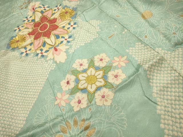 平和屋着物■豪華振袖 刺繍 花菱文 金銀糸 金彩 正絹 逸品 AABJ1887sx