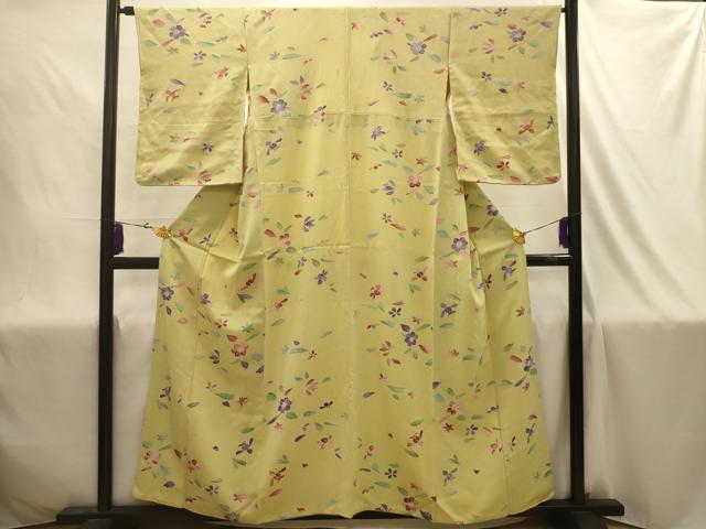 平和屋着物■上質な小紋 舞花文 正絹 逸品 AABJ1888sx