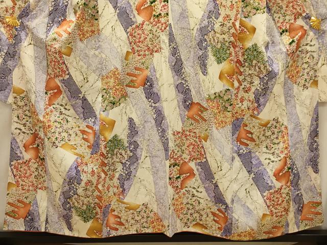 平和屋着物■豪華振袖 色紙花文 金彩 正絹 逸品 AABJ1911sx