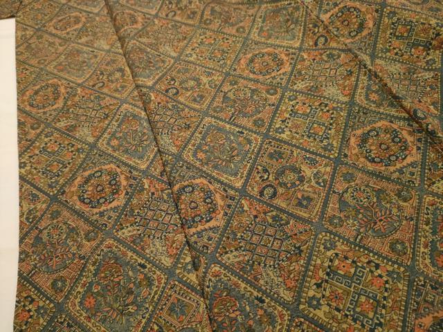 平和屋着物■上質な小紋 更紗花菱文 正絹 逸品 AABJ1937sx