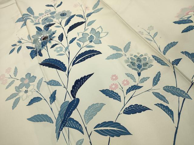 平和屋着物■訪問着 更紗花文 正絹 逸品 AABJ1939sx