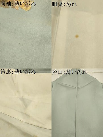 平和屋着物■訪問着 雪輪花文 暈し染め 金銀彩 正絹 逸品 AABJ1955sx