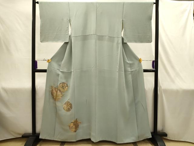 平和屋着物■訪問着 雪輪花文 暈し染め 金銀彩 正絹 逸品 AABJ1955sx